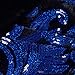 CARFFIV Men Fashionable Floral Pattern Sequins Two Pieces Set Suits (Royal Blue, L)