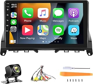 Wireless Apple Carplay Car Stereo Android 11 for Mercedes Benz C-Class W204 S204 2007-2014, Bluetooth Android Auto 9 Inch Touch Screen Double Din Radio WiFi GPS Navigation SWC with Backup Camera