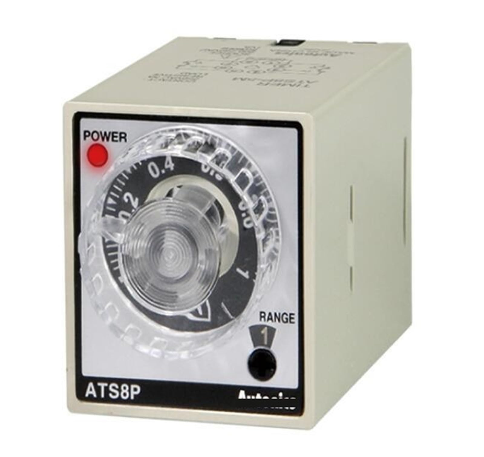 Temporizador analógico pequeño ATS8P-5S, Tipo de Enchufe de 8 Pines, retardo de Apagado (0,1 s~10 s), 200-240 V CA