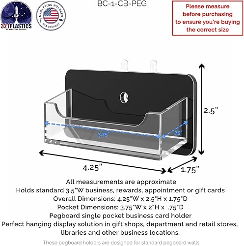 Vista 24 de Marketing Holders Soporte para tarjetas de visita de 3.5 x 2 pulgadas para tarjetas de información de contacto transparente, soporte para tarjetas