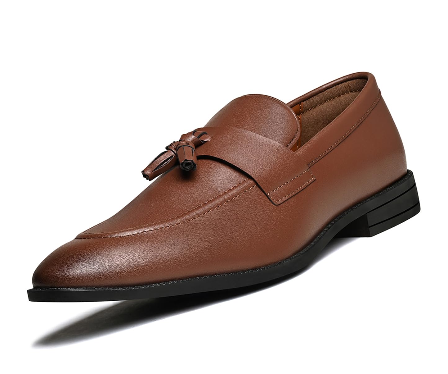 louis stitch Men's Italian Leather Loafers with Tassel British Style Handcrafted Formal Slipons Comfortable Office Use Shoes for Men (FLPTA)-picture-13