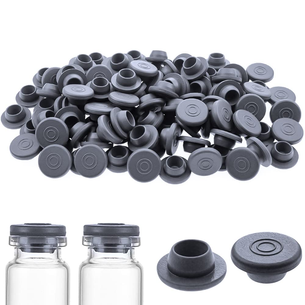 ZDNT 100PCS Vial Rubber Stoppers,Mushroom Shape Rubber Glass Stopper