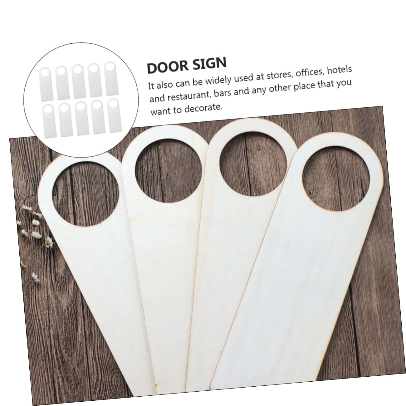 Operitacx Retro Style Wooden Door Plates Door Hangings for Home Cafe Bar Restaurant Decor