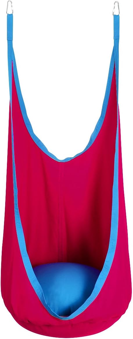 Kids Indoor Swing, Pod Chair, Child Hammock Pod Swing with Two Straps for Indoor and Outdoor Play (Purple)