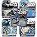 Star Wars (12 Pack) Hot Wheels Spaceship Models Toys Set Figures & Stands Mattel