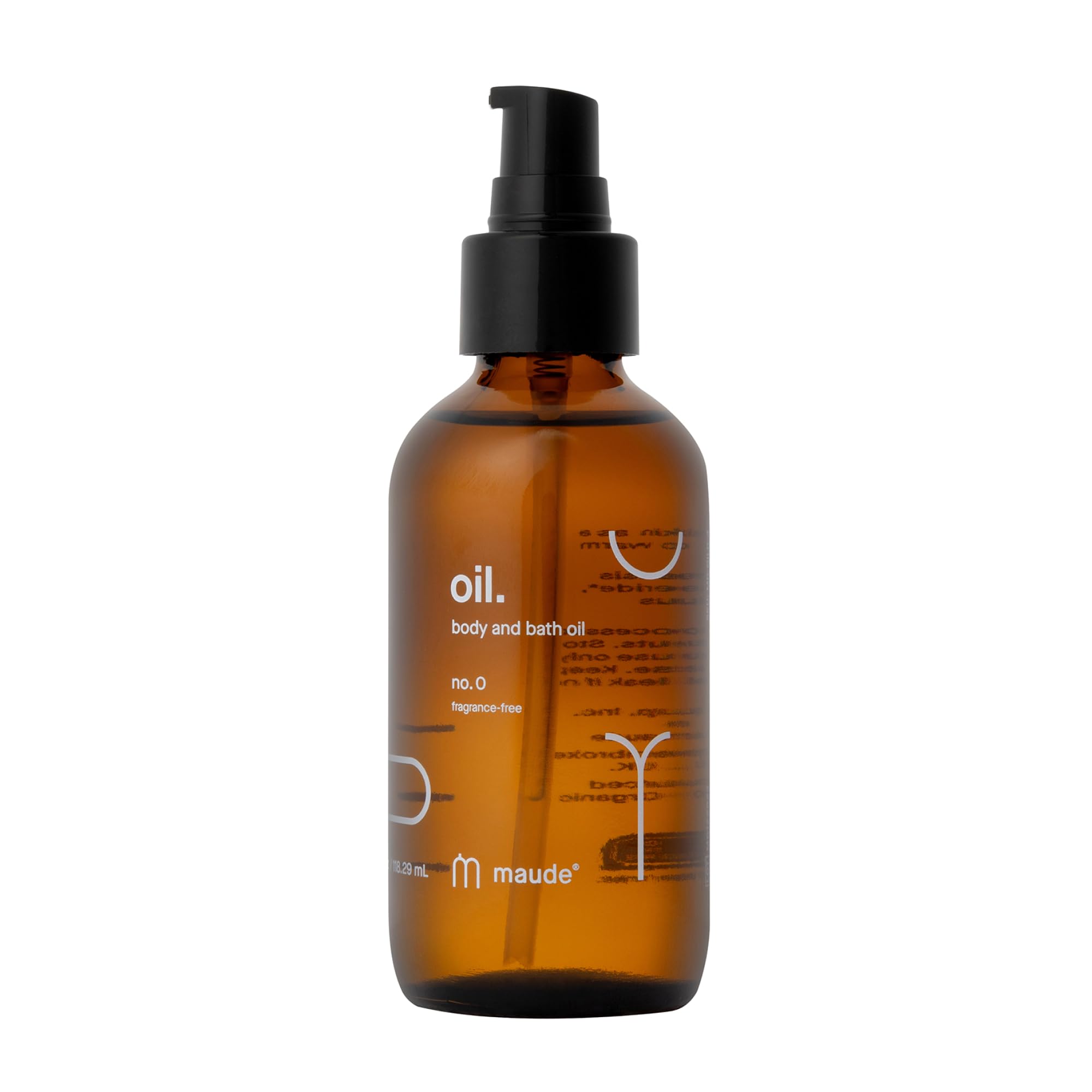 Maude Oil No. 0 - Hydrating Organic Massage + Body Oil - Skin Moisturizer with Organic Jojoba, Coconut & Castor Oil - Rich in Vitamin B + Vitamin E (4 fl oz)