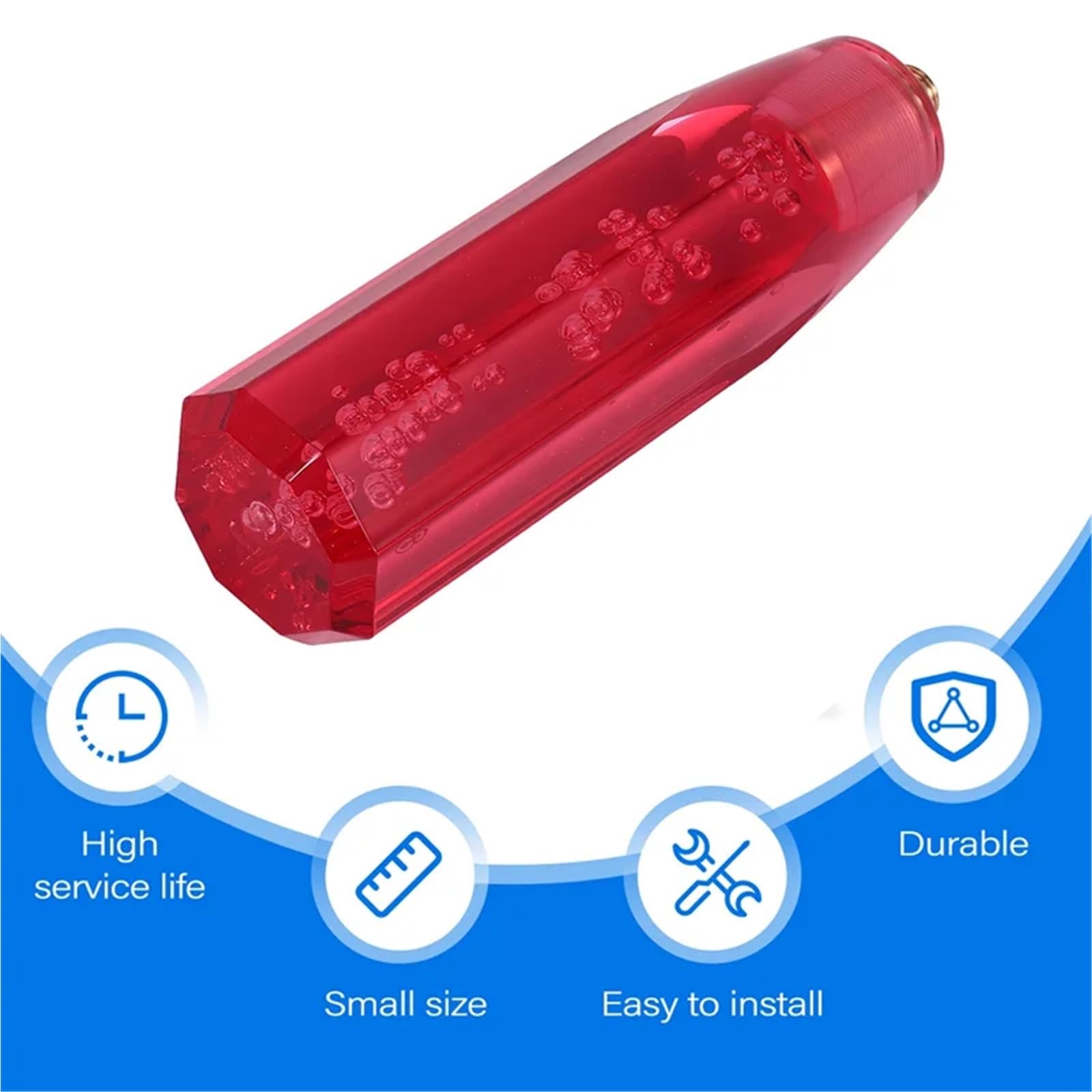 gałka dźwigni zmiany biegów Gałka zmiany biegów samochodu Uniwersalna automatyczna 15 cm wyścigowego(Transparent)