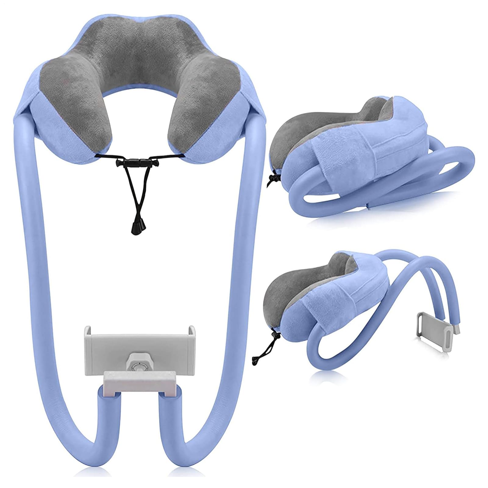 Generico Uchwyt na telefon komórkowy z poduszką na szyję, uchwyt na