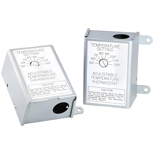 Criditpid 58033 Adjustable Thermostat 2-Pack