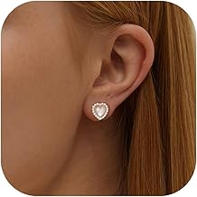 Kakonia Clip-On Earrings, Non-Pierced Silver Gold Fake Piercing Hypoallergenic CZ Earrings Clip Earrings Stainless Steel Earrings Clip Earrings Earrings Clip Earrings Women