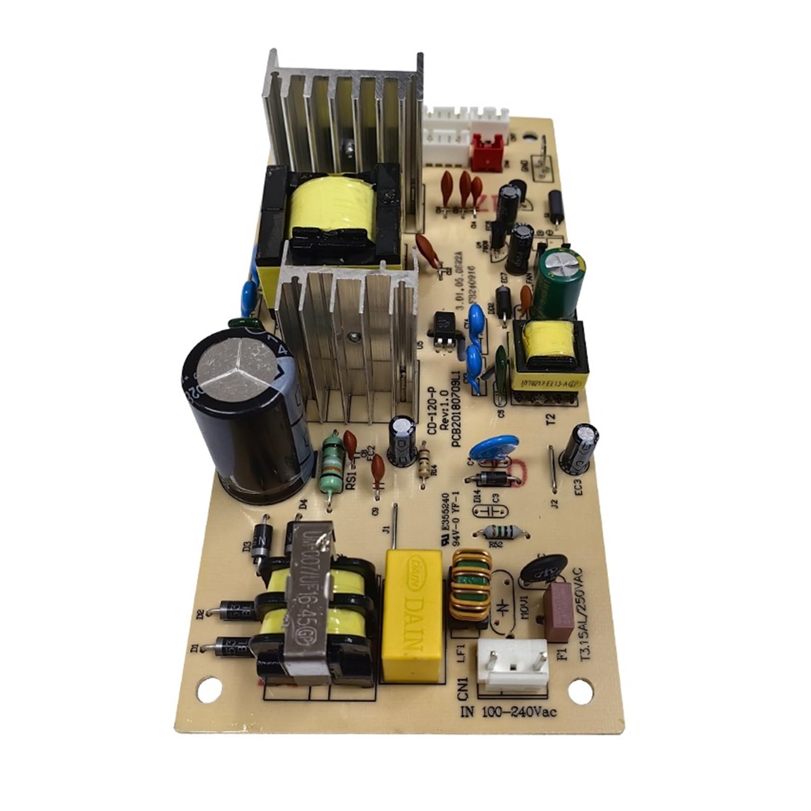 Carte De Circuit Imprimé D'alimentation For Armoire À Vin CD-120-P/REV-1.0-PCB20180709L1 E355240, Pièces De Réfrigération, Ventilateur Interne Et Externe, Carte Mère SK-BX-P ZC-BX-P