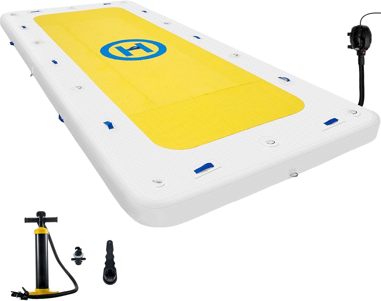VEVOR Inflatable Dock Floating Platform, 12 x 6 ft, 35 Person Capacity
