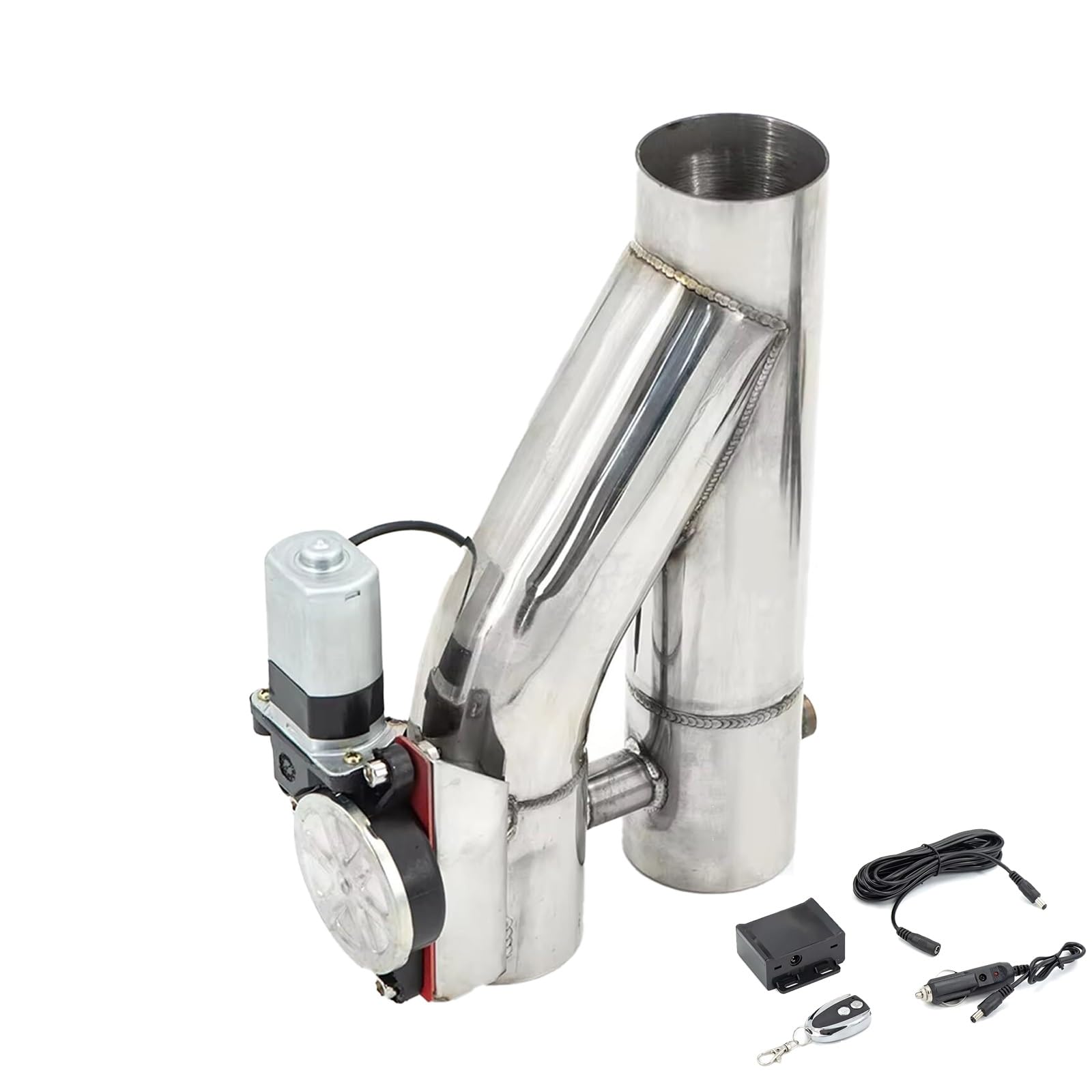 Sistemi de válvula de cierre de escape, tubos de escape de acero inoxidable de 2.0 a 3 pulgadas con control remoto, tubo de válvula doble, kit de silenciador de escape en Y(2.25inch)