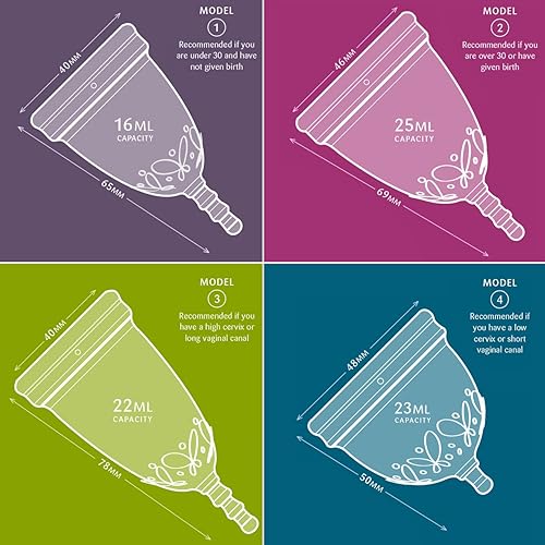 Miniatura 2 de JuJu Copa menstrual modelo 3  Copa menstrual para cuello uterino alto  Taza reutilizable para el cuidado femenino  Copa de silicona de grado médico