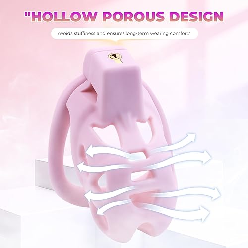 Vista 18 de Jaula de castidad ligera para hombres de bondage jaula de pene suave KG Cock Cage Dispositivos de castidad Juguete sexual clave para hombres