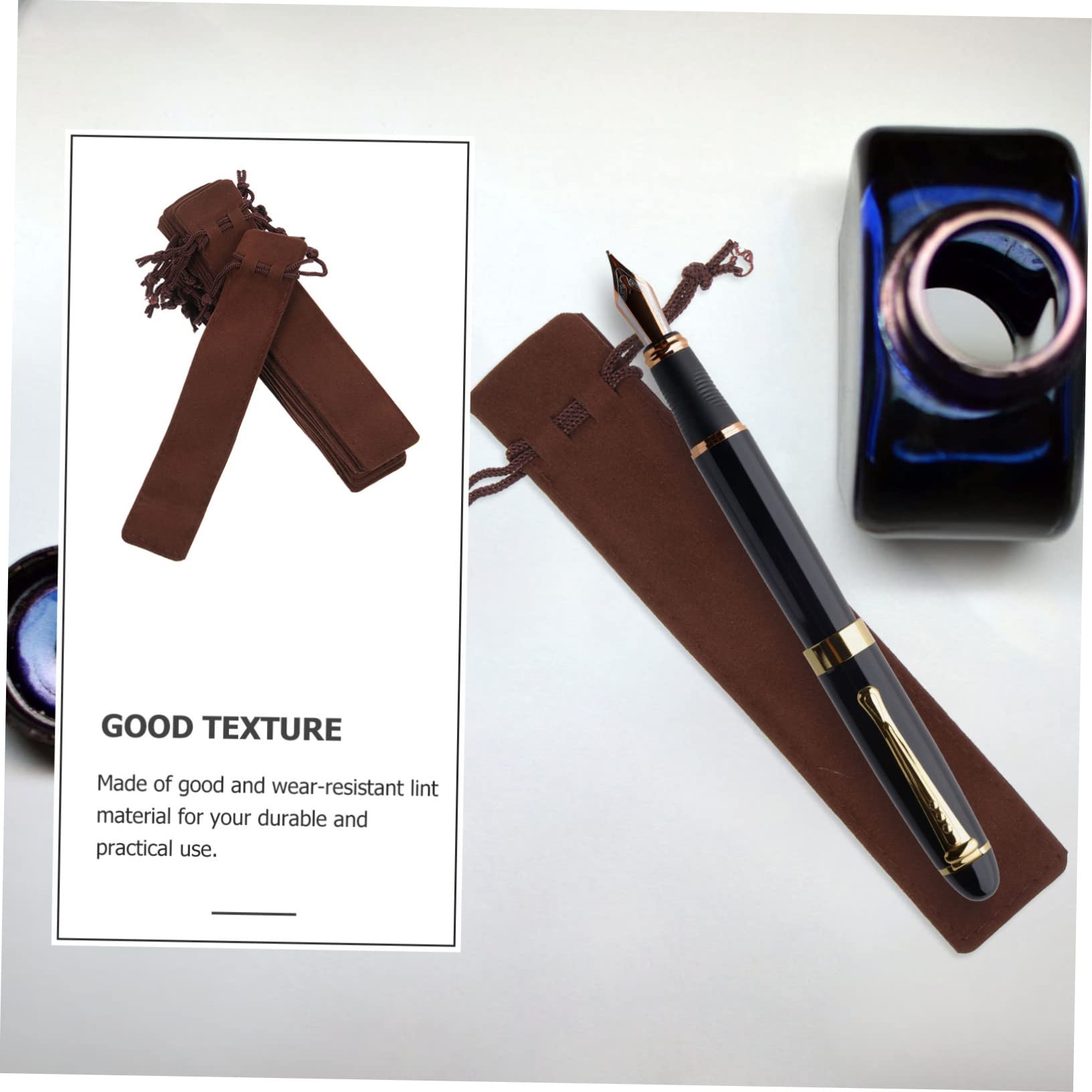 SHINEOFI Estuche para Boligrafos Estuche Boligrafos 75 Piezas Ordenador Portstil Útil Pen Bolso De La Pluma Bolsa para itas Negros Contenedores De Pluma as Portabolígrafos Franela