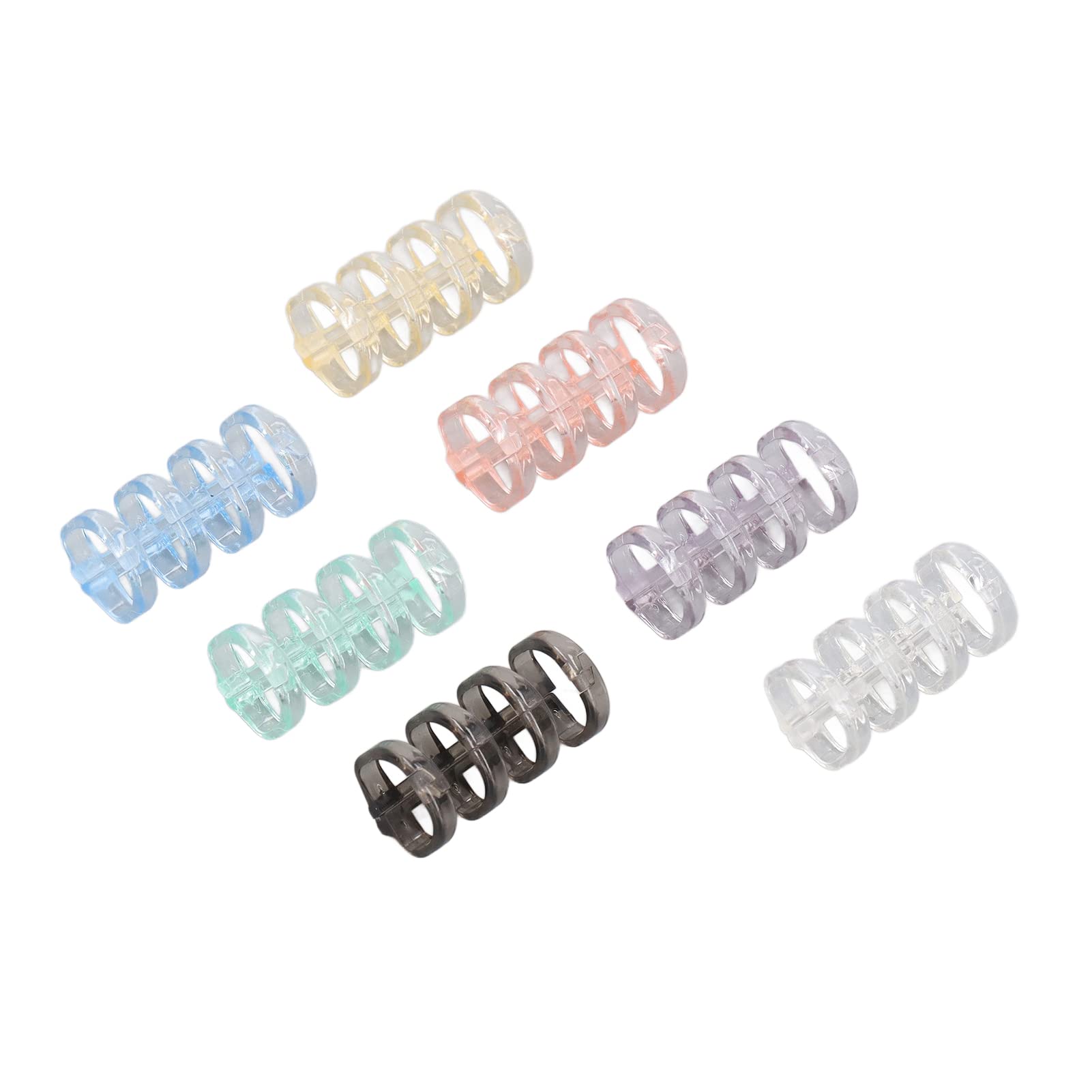 70 Stück Bindekämme, Kamm Binderücken, Spiralbinderücken, 12 mm Innendurchmesser mit 4 Löchern Kunststoff Ringe Mehrere Farben Bindespiralen Loseblatt A4 Bindekapazität Schreibwaren Buchring Papier
