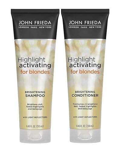 John Frieda Sheer Blonde Highlight Activating Enhancing juego de champú  acondicionador para rubias más claras 845 onzas 1 cada uno