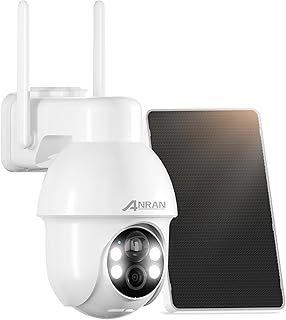 ANRAN 2K Überwachungskamera WLAN Für den Außenbereich, Solarkamera, 360 ° PTZ Überwachungskamera, Aussenkamera Kabellos Akku, 2-Wege-Audio, PIR Bewegungsmelder, Farb-Nachtsicht, Optionaler TF/Cloud