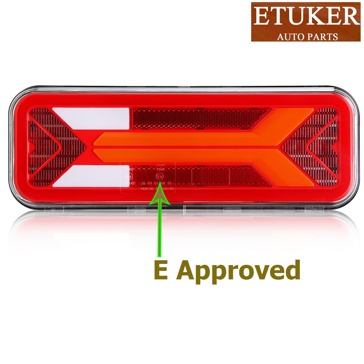 Led Ensemble Feux Arrière de Remorque 12V24V,2 PCS 6Fonctions Etanche Feu Eclairage Remorque Feu Arrière led avec Antibrouillard Recul Homologué E