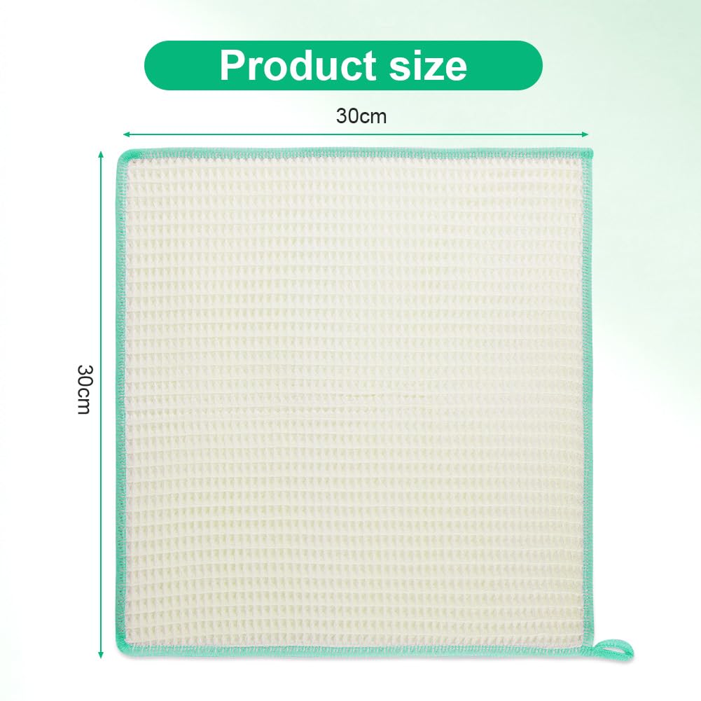 HOTUT Panno in Microfibra Ultra Premium a Nido d'ape, 6 Pezzi Panni per la Pulizia in Microfibra, Struttura a Cialda Assorbente e Senza Pelucchi, Asciugamani per la Pulizia Cucina e Piatti, 30 x 30 cm