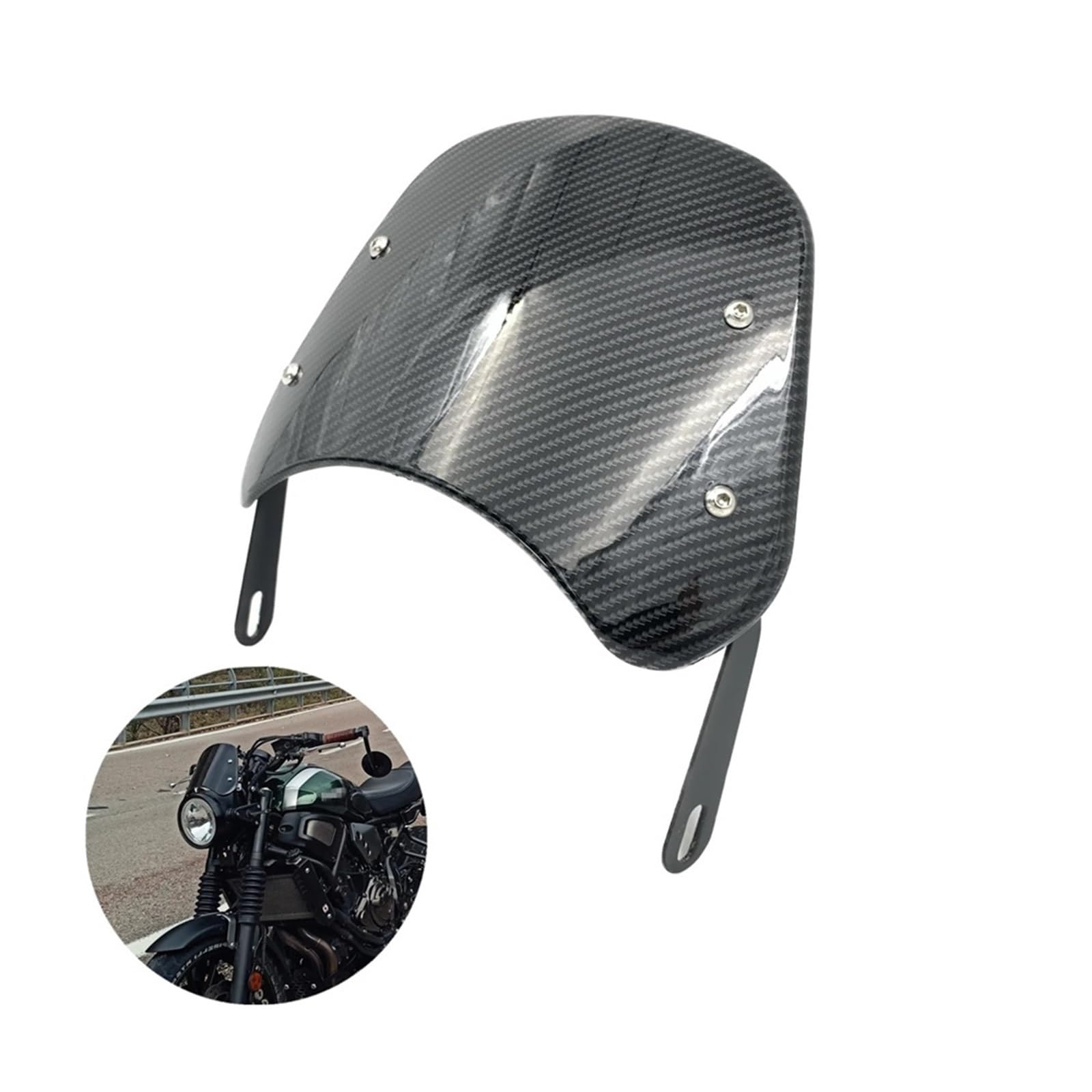 Moto Maggior Parabrezza Copertura Protettiva In Vetro Per Deflettore Del Per Parabrezza Universale Per Moto, Adatta Per Kit Di Montaggio Da 5-7 Pollici