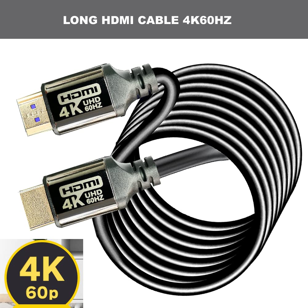 Cavo HDMI 4K 2.1 50FT, cavo HDMI ad alta velocità-8K a 60Hz, 4K @120Hz, 2K @240Hz, cavo HDMI da gioco 48Gbps versione 2.1 certificato, eARC HDCP 2.3 e 2.2 HDR cavo HDMI