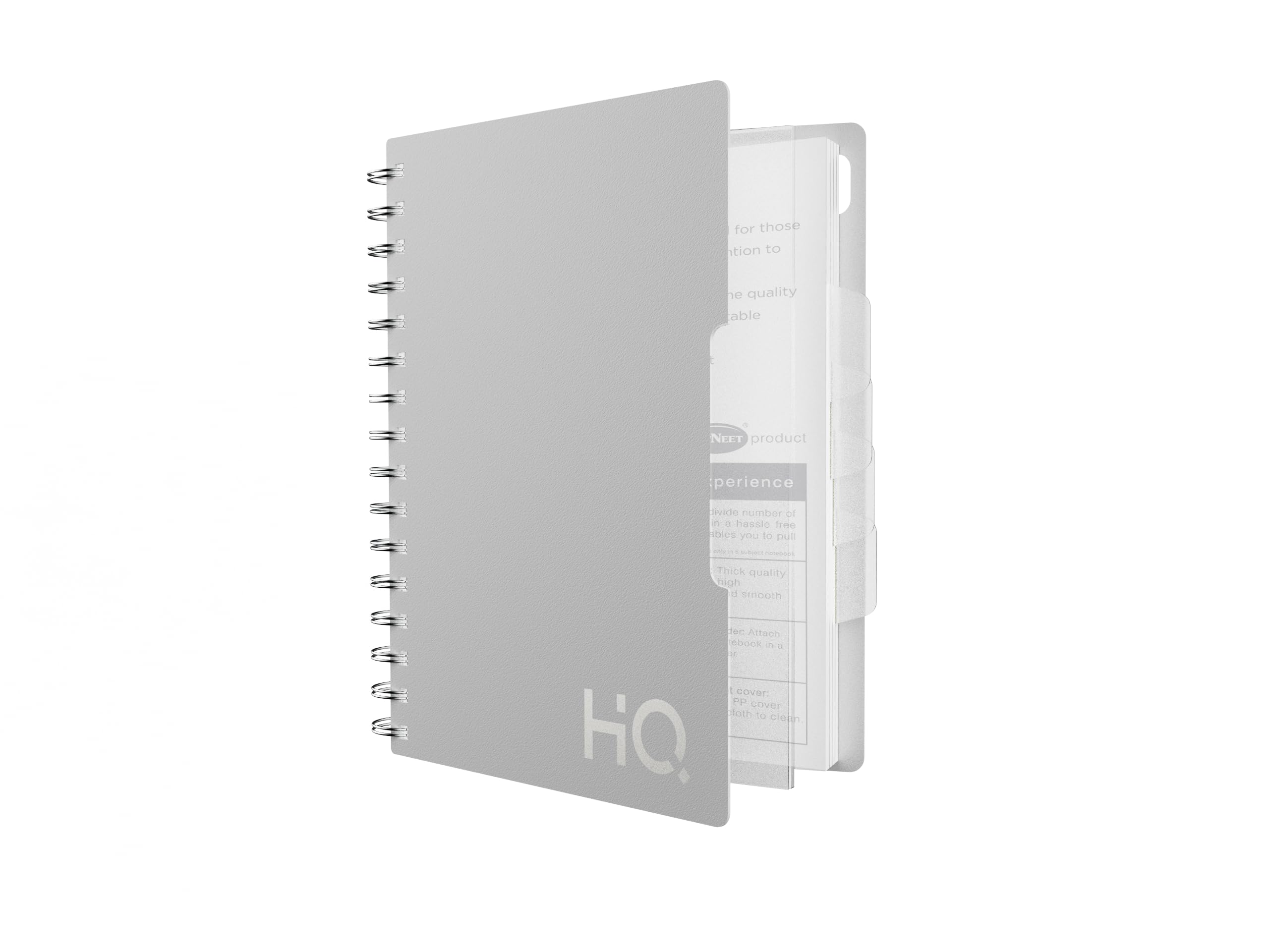 Five Subject Spiral Wiro Bound Notebook | 14.8 cm X 21 cm | 300 Pages | White