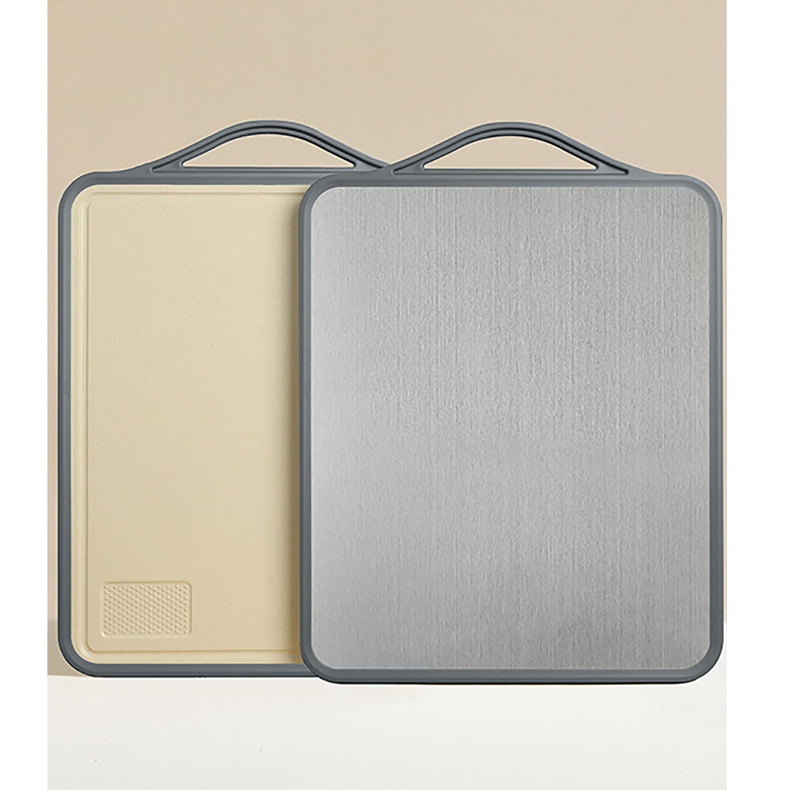 Tabla de Cortar de Acero Inoxidable, Tabla de Cortar Acero Inoxidable 304(Gray,40 * 30cm/16 * 12in)