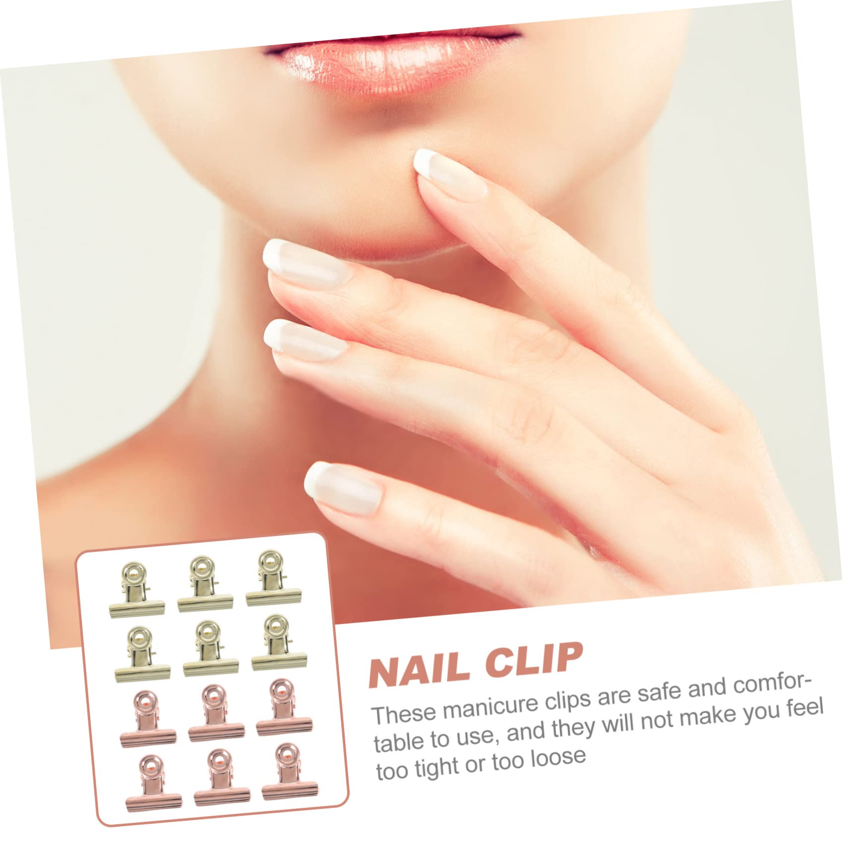 FRCOLOR 5 Set Di Pinze Per Unghie Spesse Pinze Di Fissaggio Per Manicure Pinze Per Nail Art Pinze Per Unghie Finte Design Innovativo Per Unghie 12 Pezzi*5