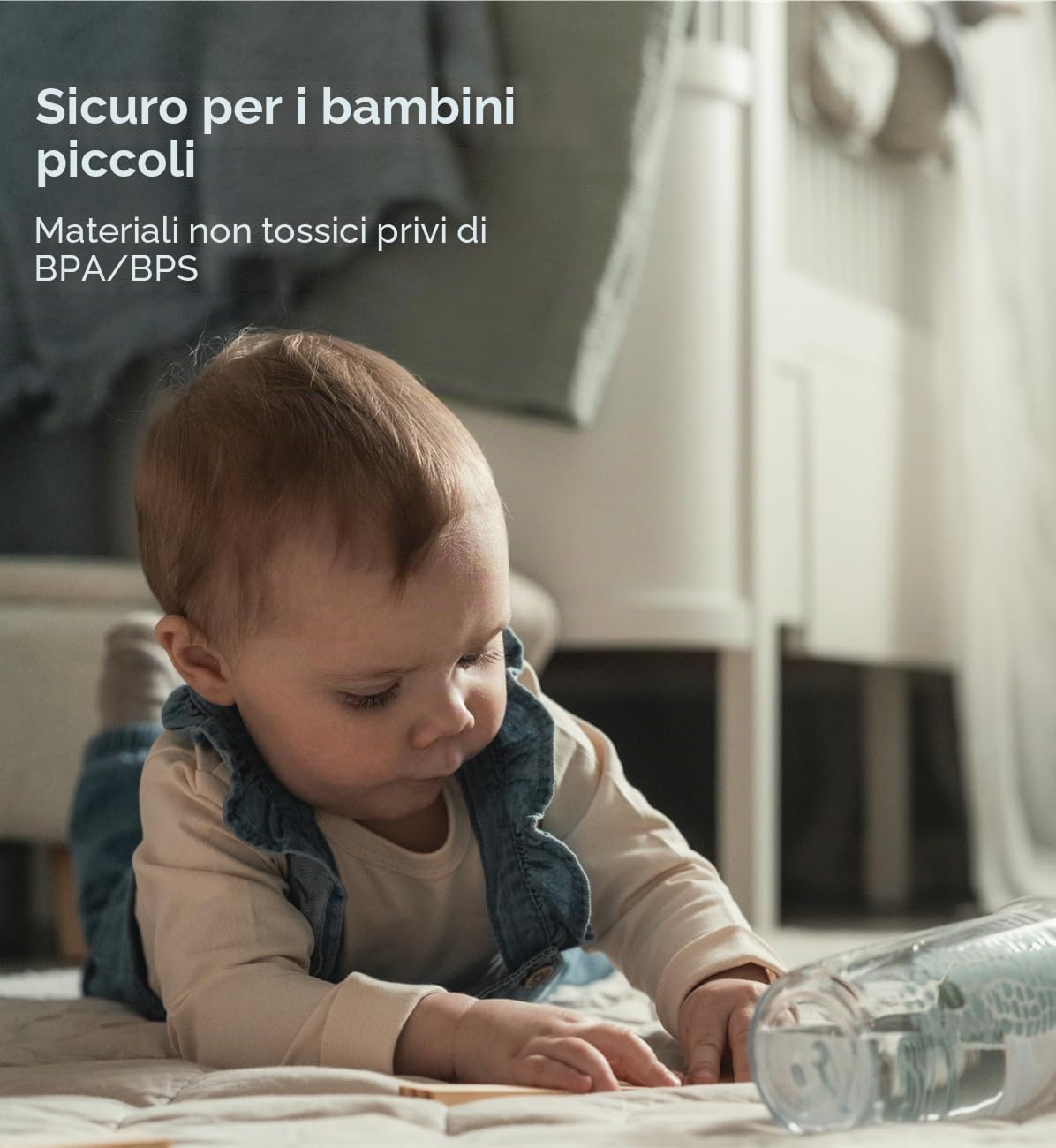 MAM Tazza per bambini facile da bere, 290 ml, bordo a 360° per sorseggiare a qualsiasi angolazione, trasparente come il vetro, facile da tenere in mano, valvola in silicone morbido monopezzo