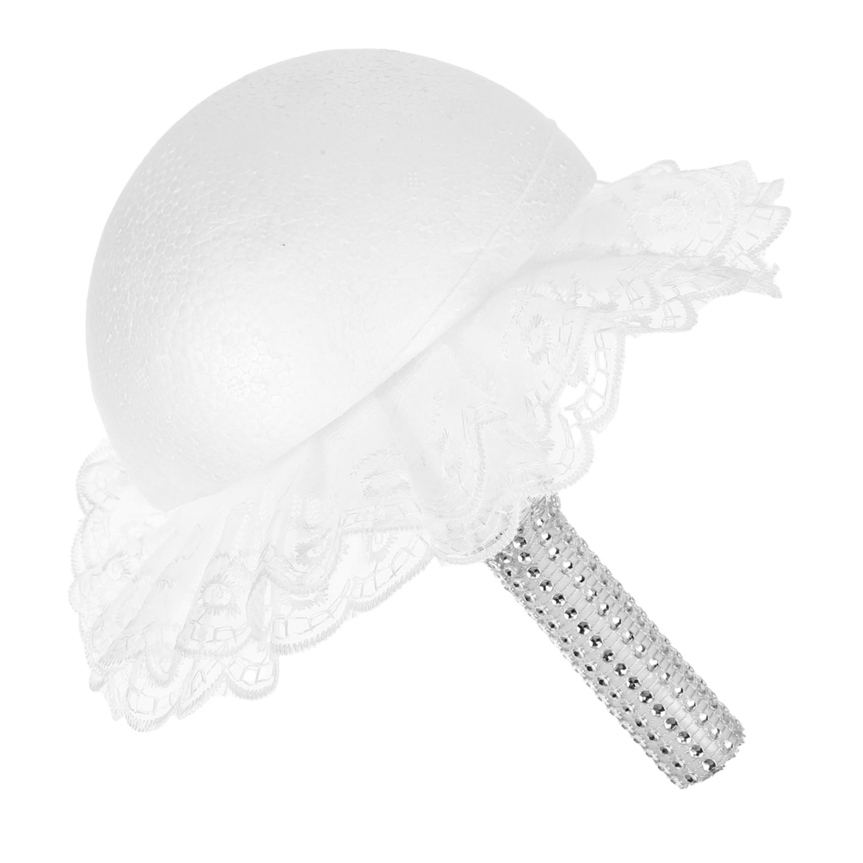 VILLCASE DIY Wedding Flower Stand Foam Holder Lace Collar for Unique Bridal Bouquet