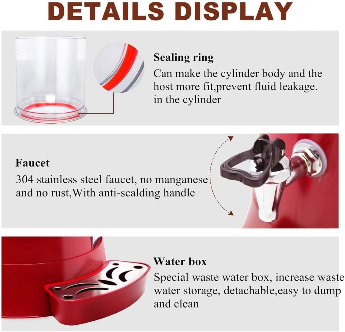 Commercial Hot Chocolate Machine,5/10L Hot Chocolate Dispenser Warmer with Faucet, 86-194℉ Temperature Control, Beverage Melting Dispenser,for Heating Milk Soy Milk Tea Coffee(5L)