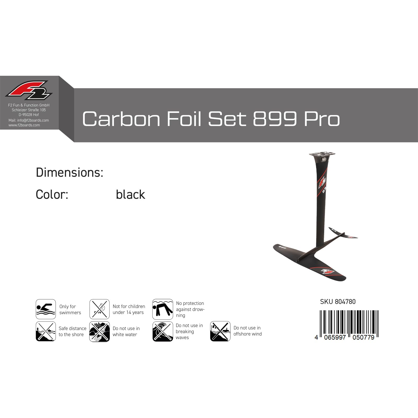 F2 Foil Carbon Foil Set 899 Pro Schwarz 2025/26