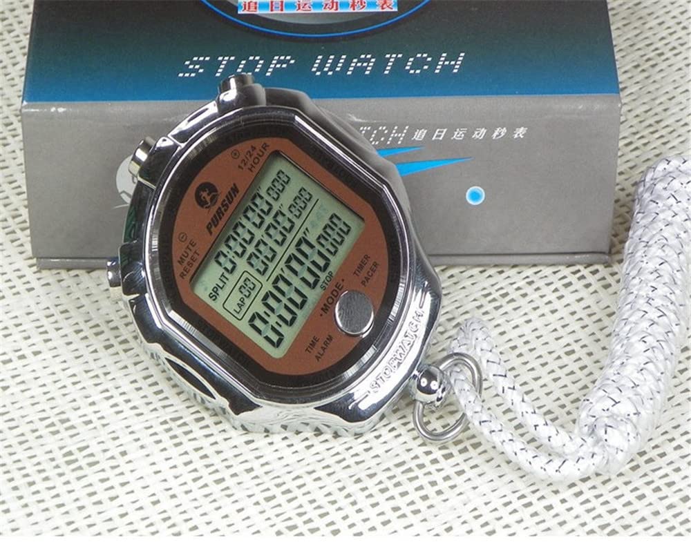 Cronometro sportivo, cronometro sportivo 1/1000 di secondo orologio da polso digitale sport conto alla rovescia timer sportivo elettronico orologio per sport all'aria aperta allenamento cronometro