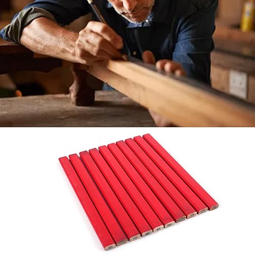 Miniatura 9 de 10 unidspack 6.890 in carpintero lápiz octogonal duro negro rojo carpintero lápiz para constructor carpintería