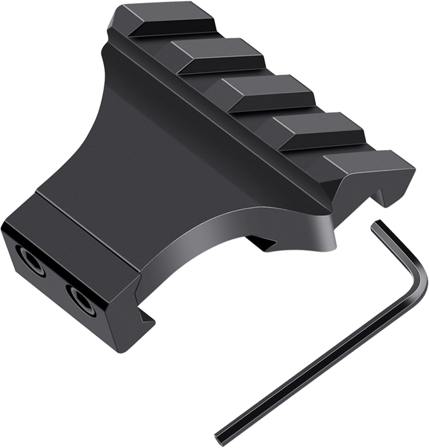 LONSEL 45° Picatinny Offset Rail Mount, 3 4 5 Slots 45 Degree Offset Picatinny Rail Mounts Aluminum Low Profile Adapter for Flashlight Laser Sight Optics