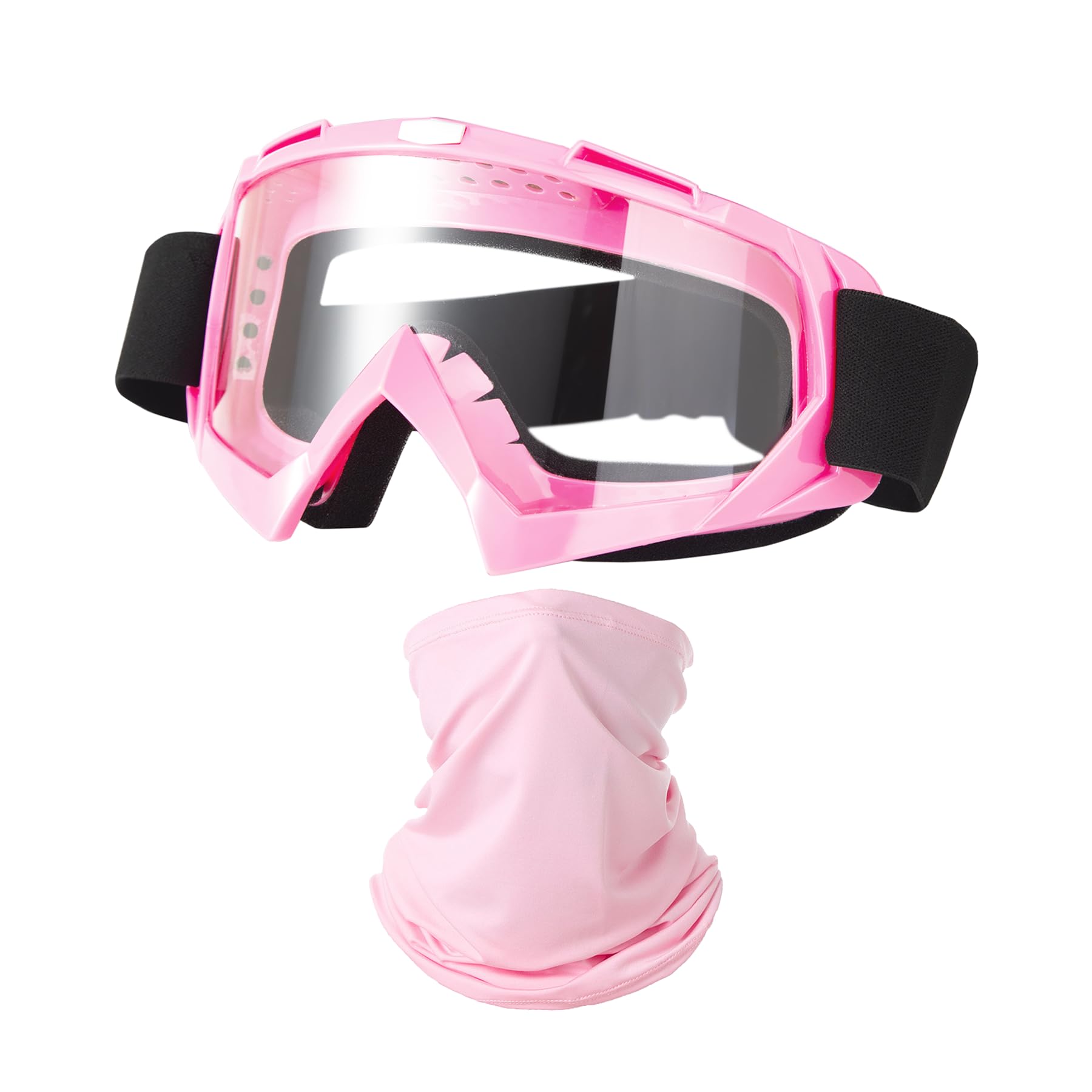 LJDJ Occhiali da moto Dirt Bike ATV Off-Road Equitazione Motocross Occhiali con protezione solare UV Neck Gaiter Face Cover