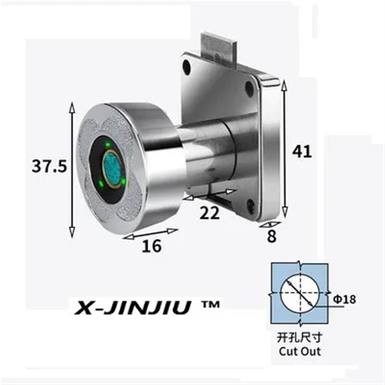Serratura for impronte digitali Serrature intelligenti for armadietti Serrature biometriche senza chiave for cassetti for mobili Armadio Serrature for impronte digitali for cassetti for armadietti 1 p