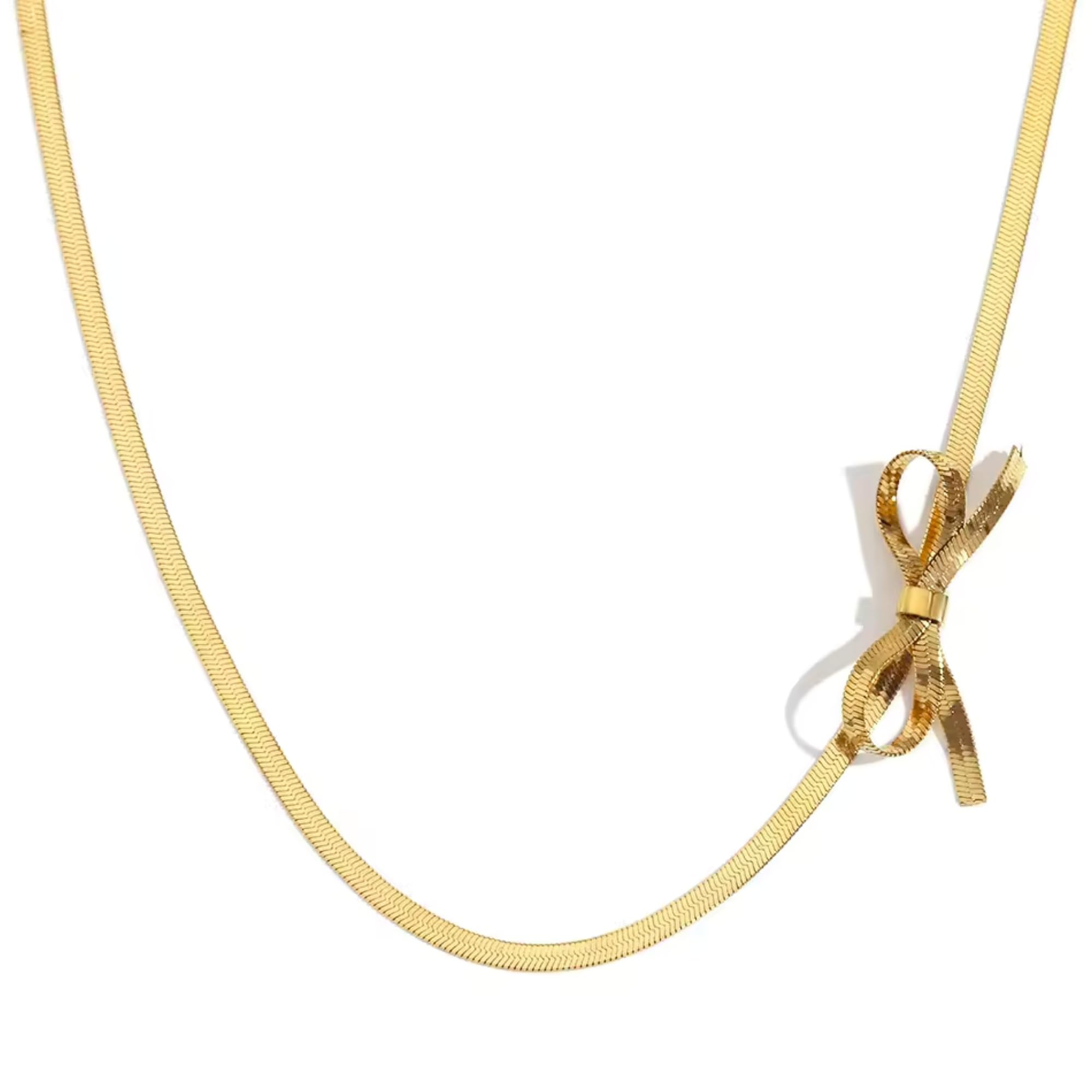 SALVE Dainty Stainless Steel Coquette Aesthetic Bow Gold Choker Necklace for Women | Anti Tarnish Chain Dainty Jewellery Locket for Girls (B0D2RDP9SH) Amazon Price History, Amazon Price Tracker