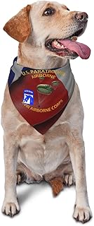 US Paratrooper - XVIII Airborne Corps Triangle Dog Bandana Scarf Accessories for Pet Bibs