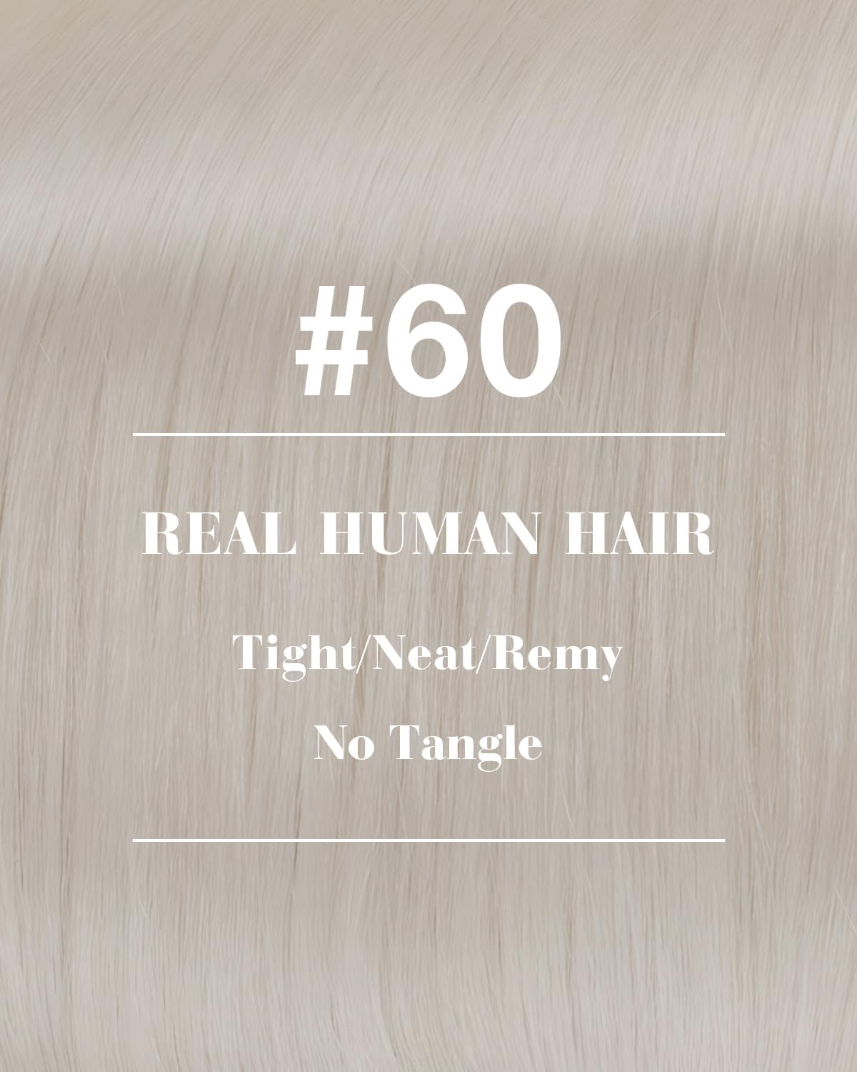 Hetto Weft Hair Extensions Real Human Hair Platinum Blonde 18 Inch 100g - Human Hair Weft Extensions for Professional Hair Thickening, Salon Sew in Hair Extensions for Party Use #60 — view 3