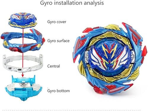 Miniatura 6 de Dwin Bays Blade Battling Tops Bey Burst Spinning Starter SuperKing Booster B-187 Salvador Valkyrie Shot-7 Battle Gyro Juguetes para niños Metal