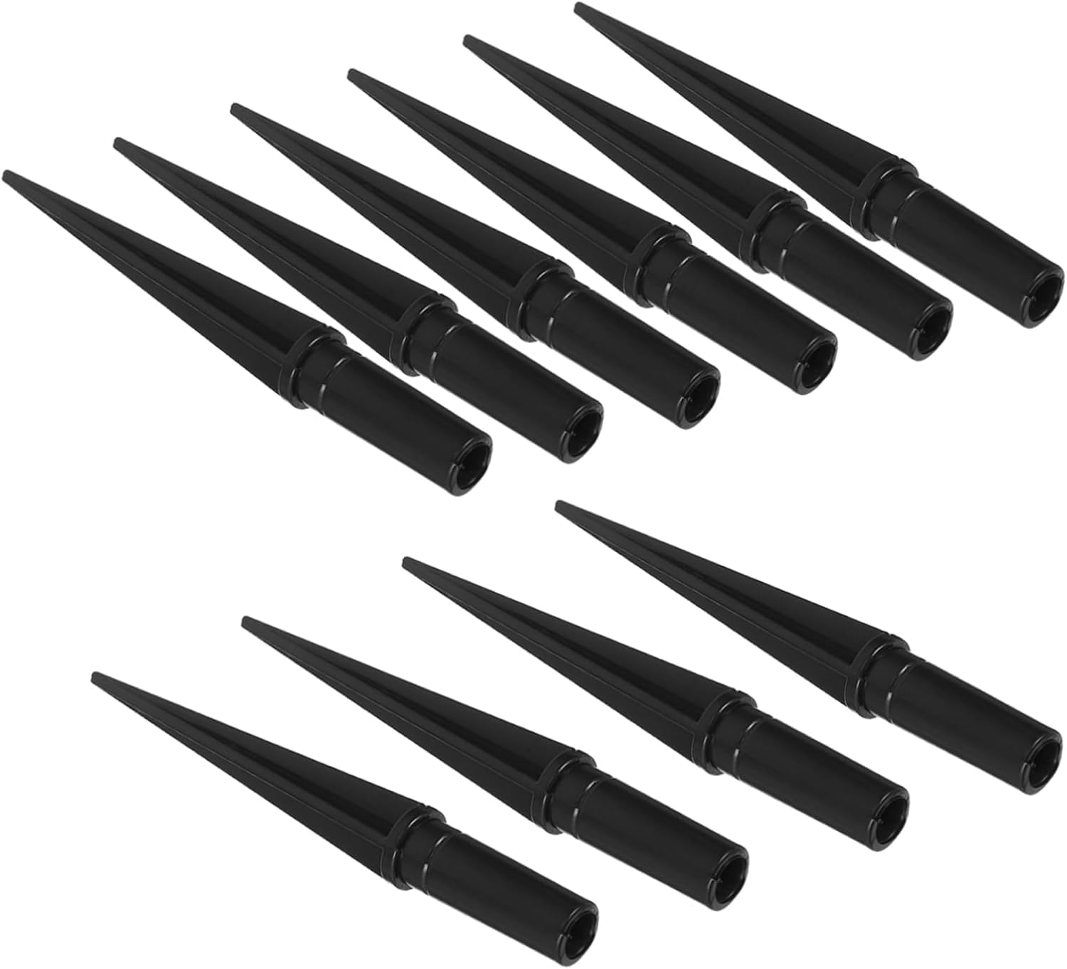 LED Garden Spike Replacement Ground Stakes for Outdoor Solar Lights, 10pcs 12x110mm M8 Plastic Landscaping Stakes