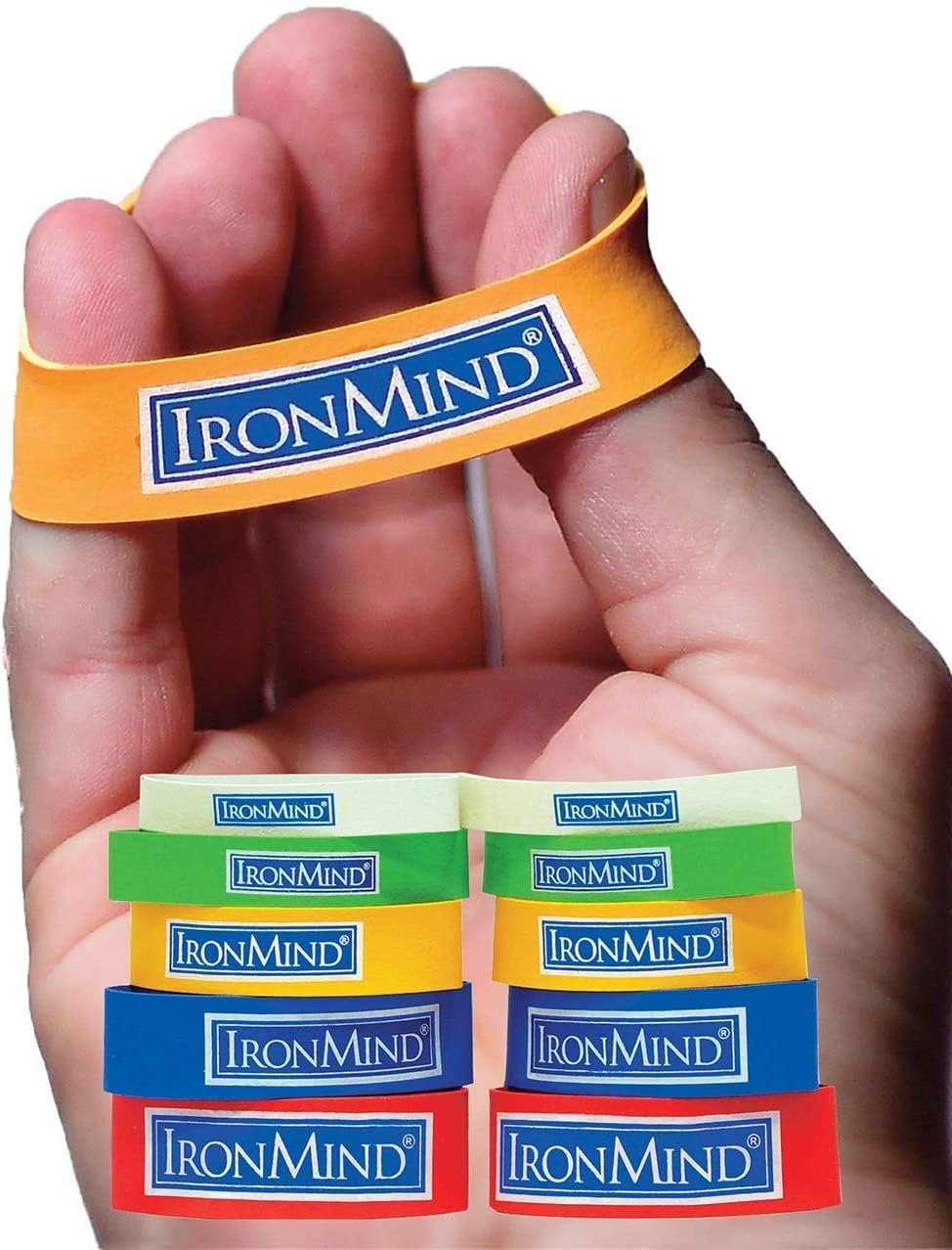 IronMind Two-Way Captains of Crush Grip Strengthener Set: CoC No. 3.5 Gripper (c. 322.5 lb.) and Expand-Your-Hand Bands