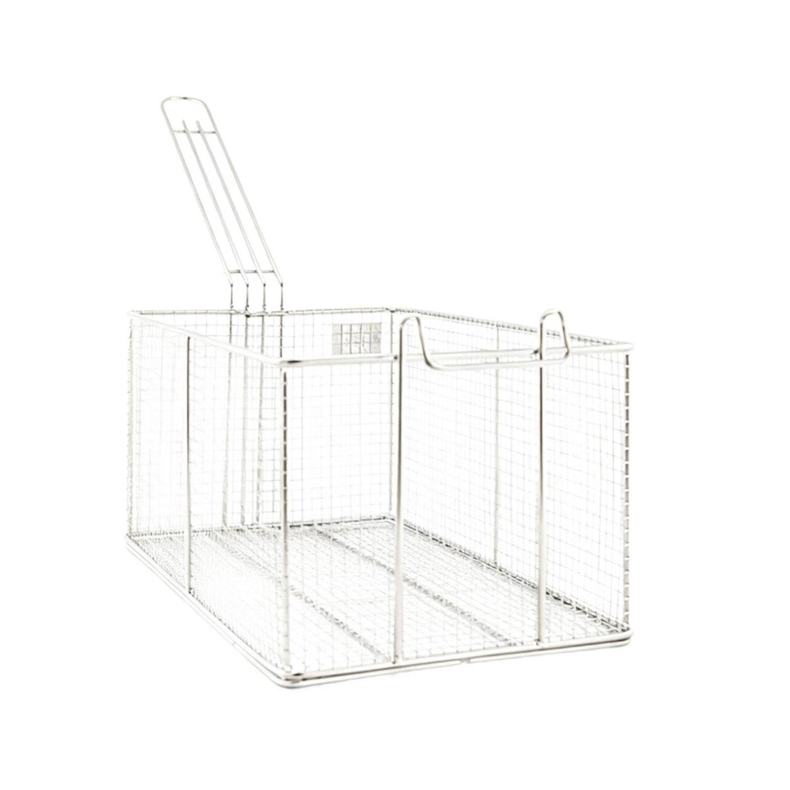 Deep Fryer Basket Stainless Steel Fryer Basket with Han | Deep Fryer Basket Stainless Steel with Handle Rectangular for Chefs Cooks Restaurant Snack Bar Large 201-image-36