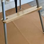 Foot Rest for High Chair, Natural Bamboo Adjustable Baby Highchair Footrest with 4 Rubber Rings, Chair Leg Rest for Babies and Toddlers