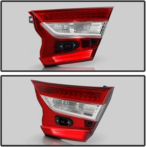Miniatura 5 de VIPMOTOZ Lámpara de freno de luz trasera interior de estilo de fábrica compatible con Honda Accord 2018-2022, carcasa cromada, lente transparente,