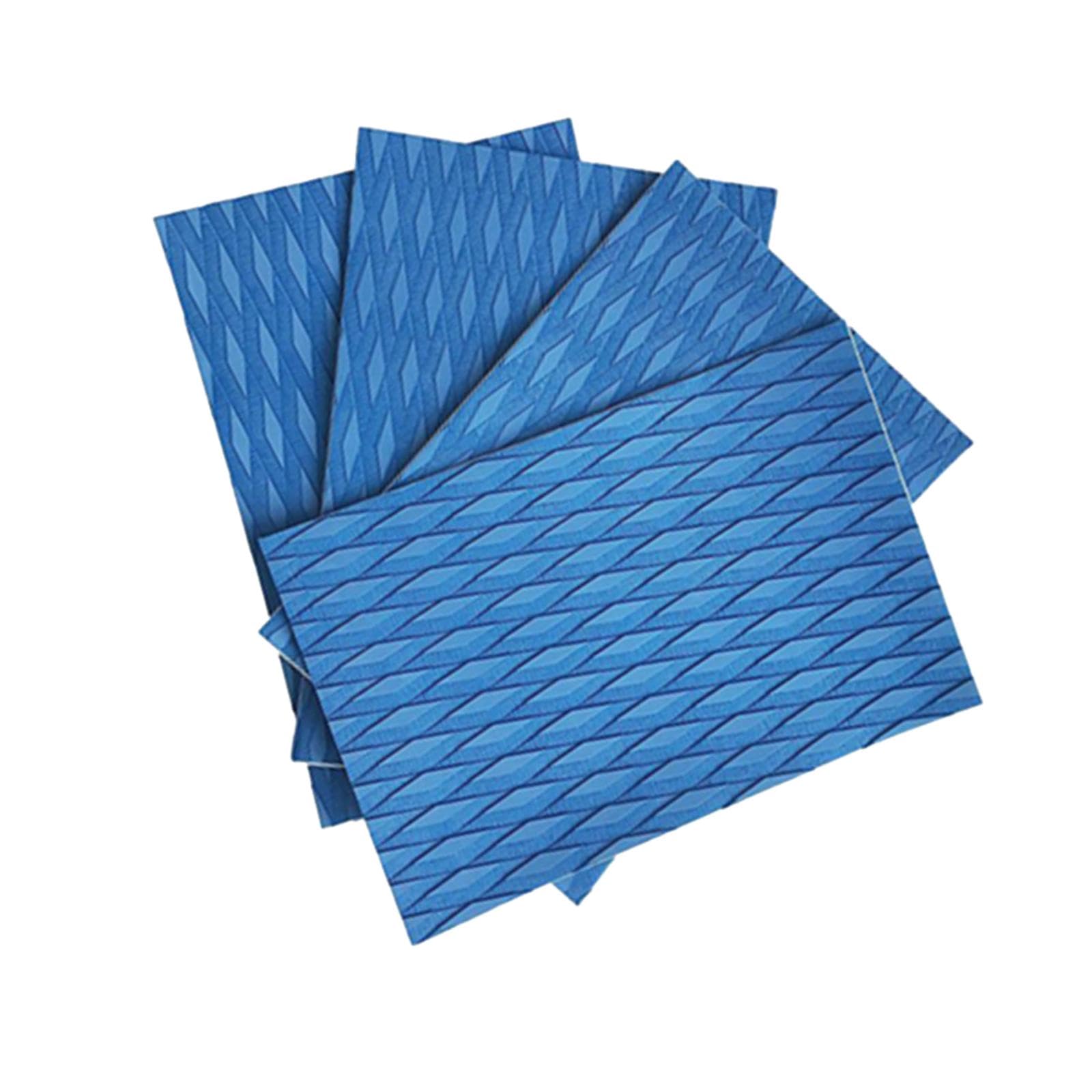 harayaa 4x Deck Grip Mats, Anti Slip Boat Floor Mat, Strong Grip Traction Pad, Universal Boat Decking Sheet for Swimming Pool Step Yacht, Blue