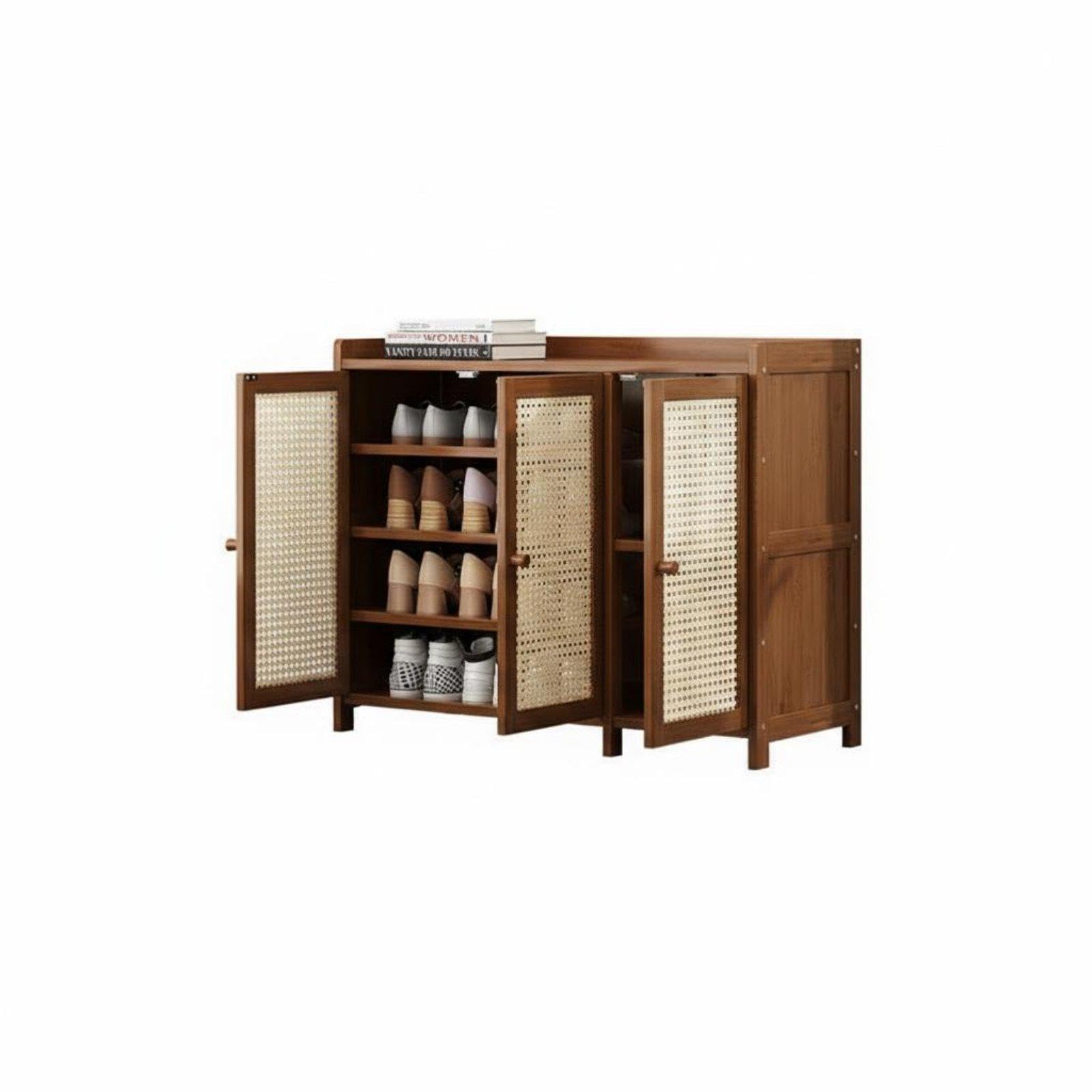 Multi-Layer Footwear Storage Unit Space Saving Design Multi-Tier Shoe Storage Cabinet Adjustable Shelves Household Furniture for Hallway, Corridor 3-Door 5-Layer-image-7